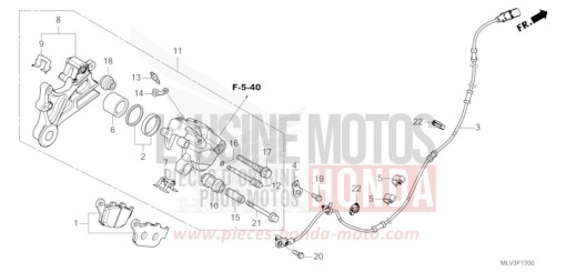 ETRIER DE FREIN ARRIERE CB1000ST de 2026